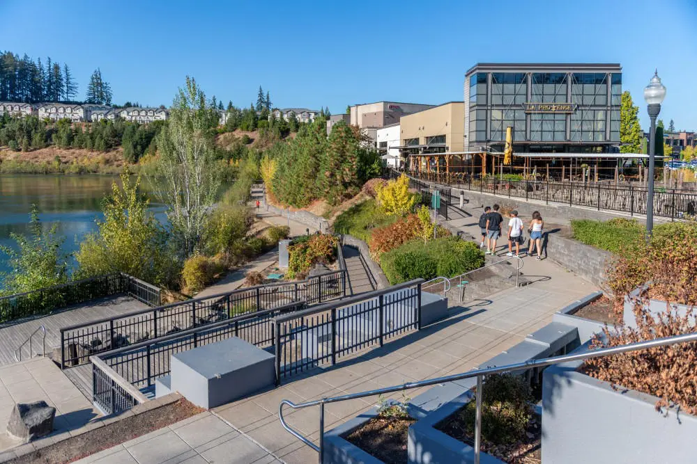 Skyline and landmark view of Beaverton, Oregon
