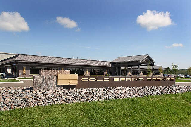 Skyline and landmark view of Cold Spring, Minnesota