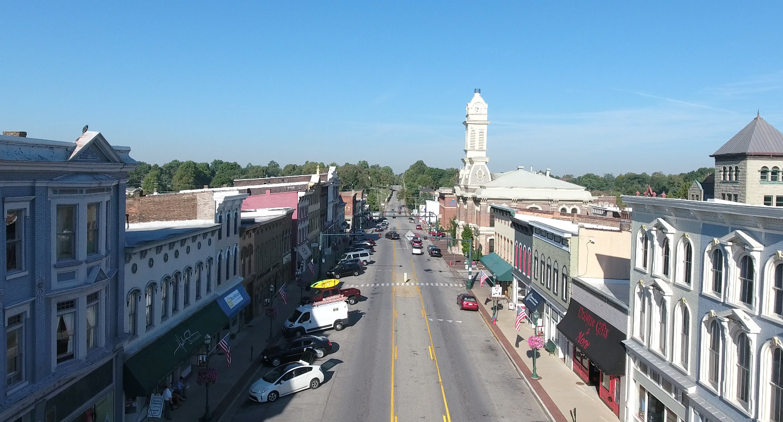 Skyline and landmark view of Georgetown, Kentucky