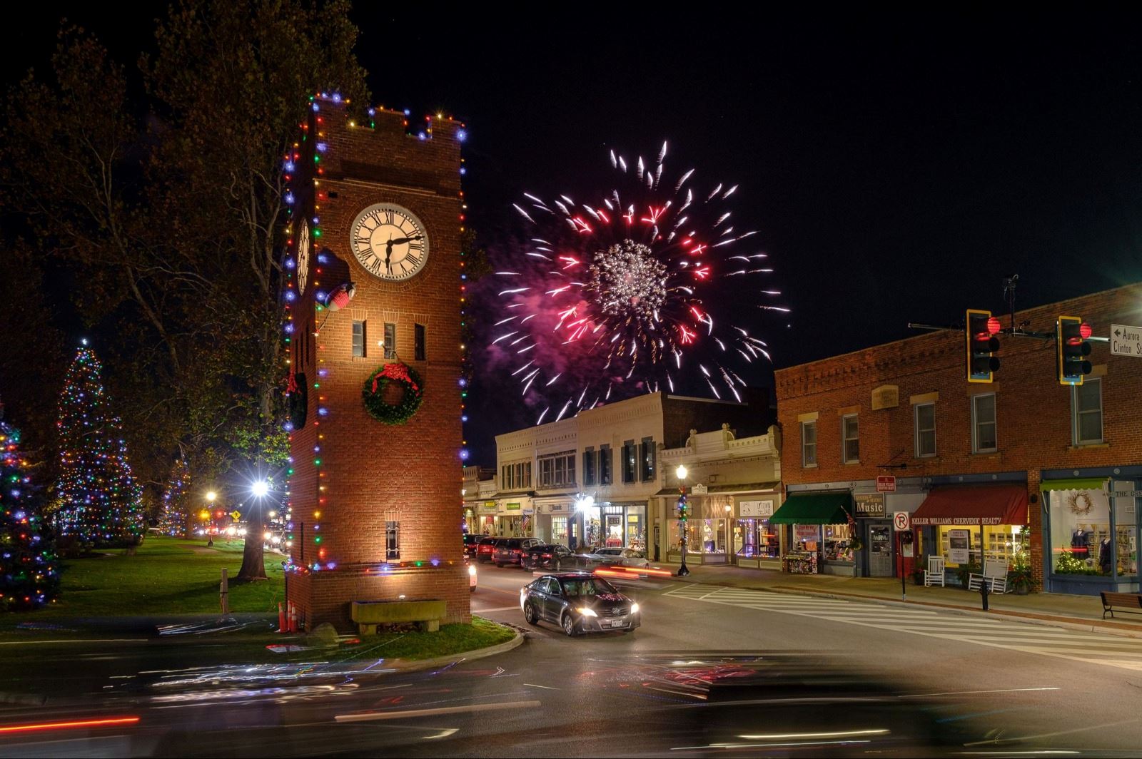 Skyline and landmark view of Hudson, Ohio