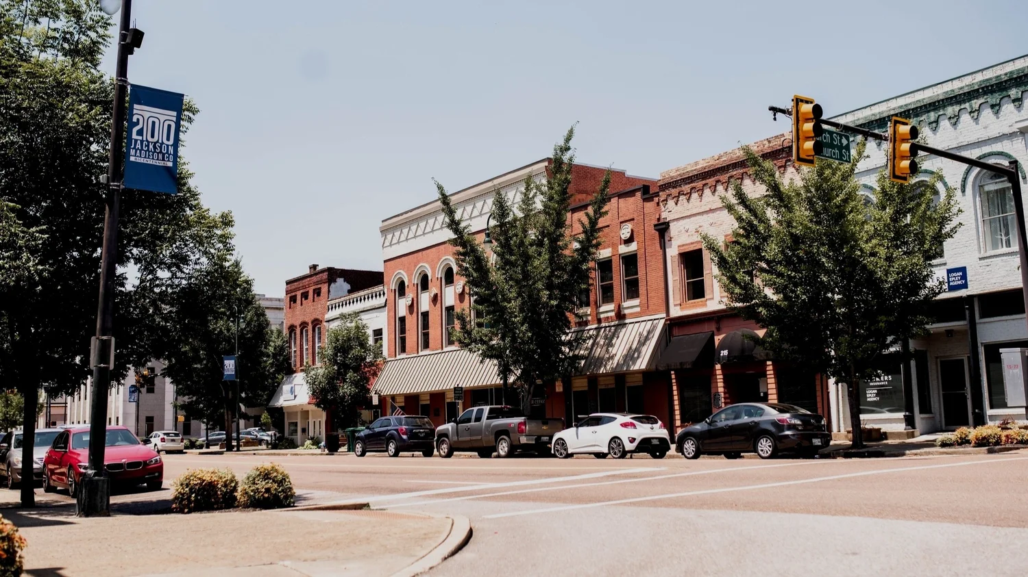 Skyline and landmark view of Jackson, Tennessee