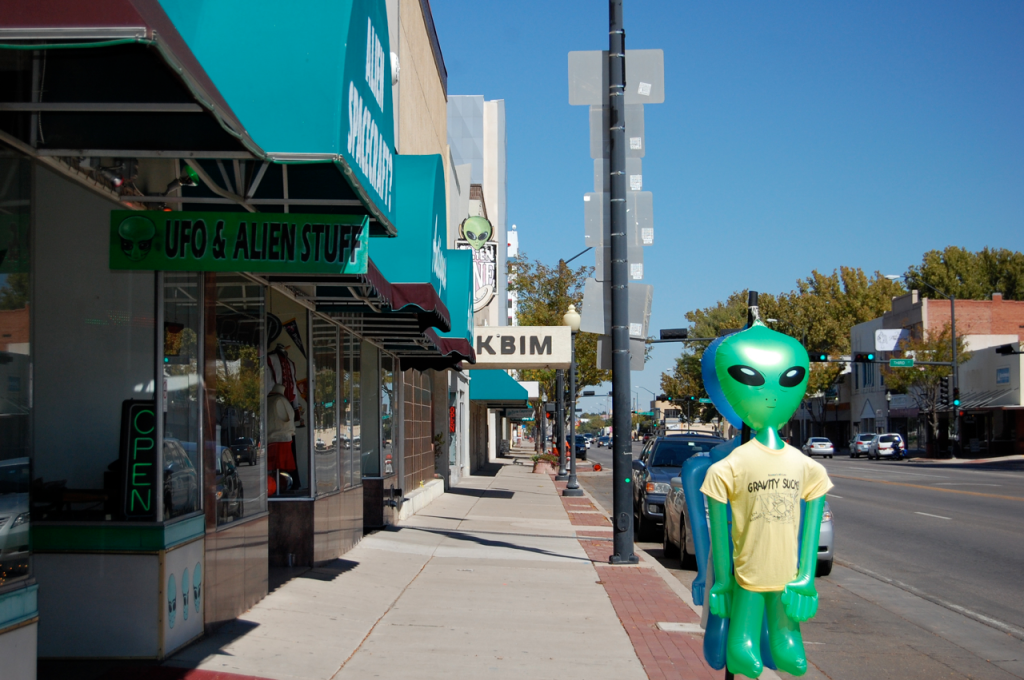 Skyline and landmark view of Roswell, New Mexico