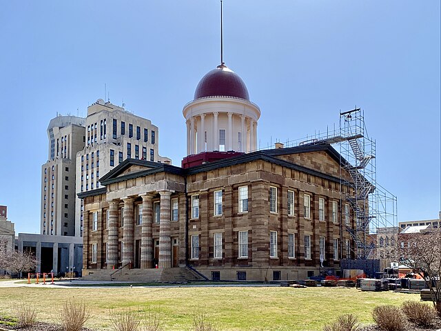Skyline and landmark view of Springfield, Illinois