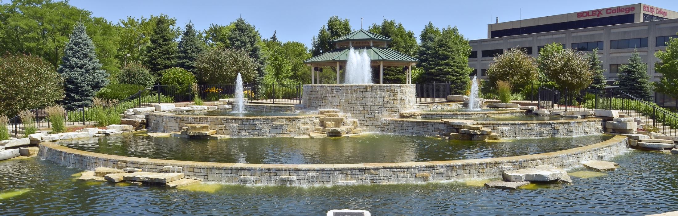 Skyline and landmark view of Wheeling, Illinois